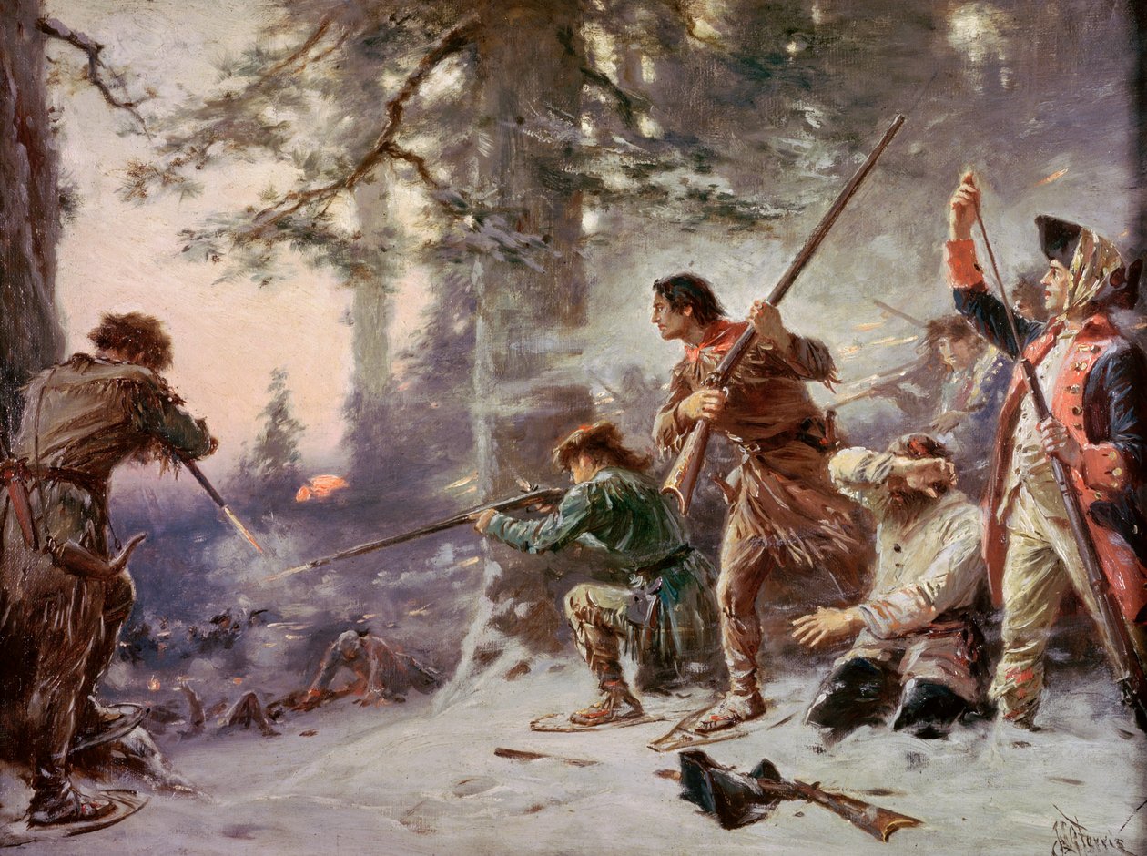 Schlacht auf Schneeschuhen 1757 von Jean Leon Gerome