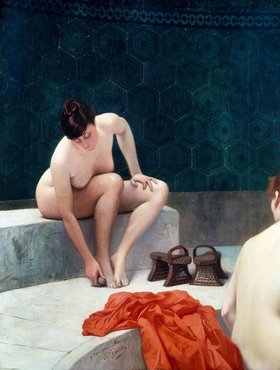 Zwei Frauen beim Baden. von Jean Leon Gerome