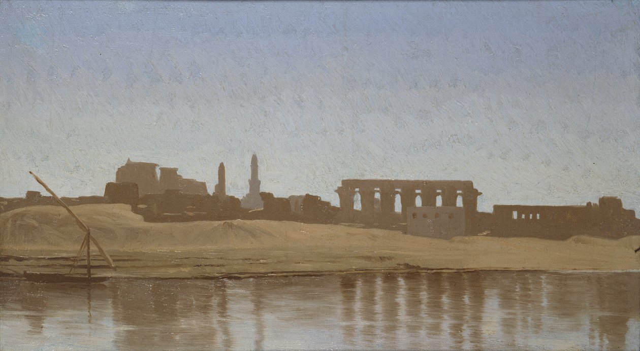 Blick auf den Nil bei Luxor von Jean Leon Gerome