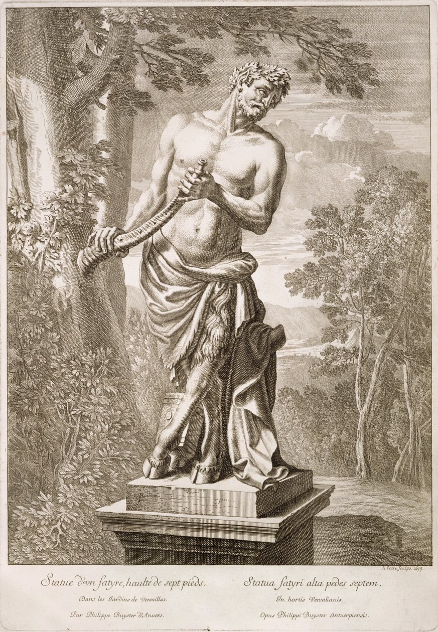 Statue eines Satyrs von Philip de Buyster in Versailles, 1675 von Jean Lepautre