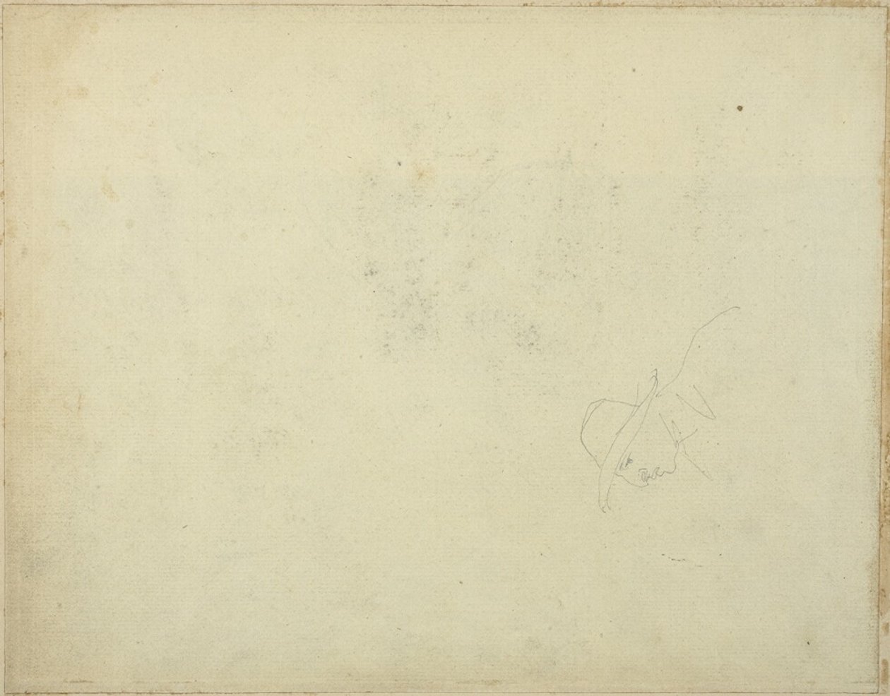 Karikatur eines Mannes mit breitkrempigem Hut von Jean Louis André Théodore Géricault