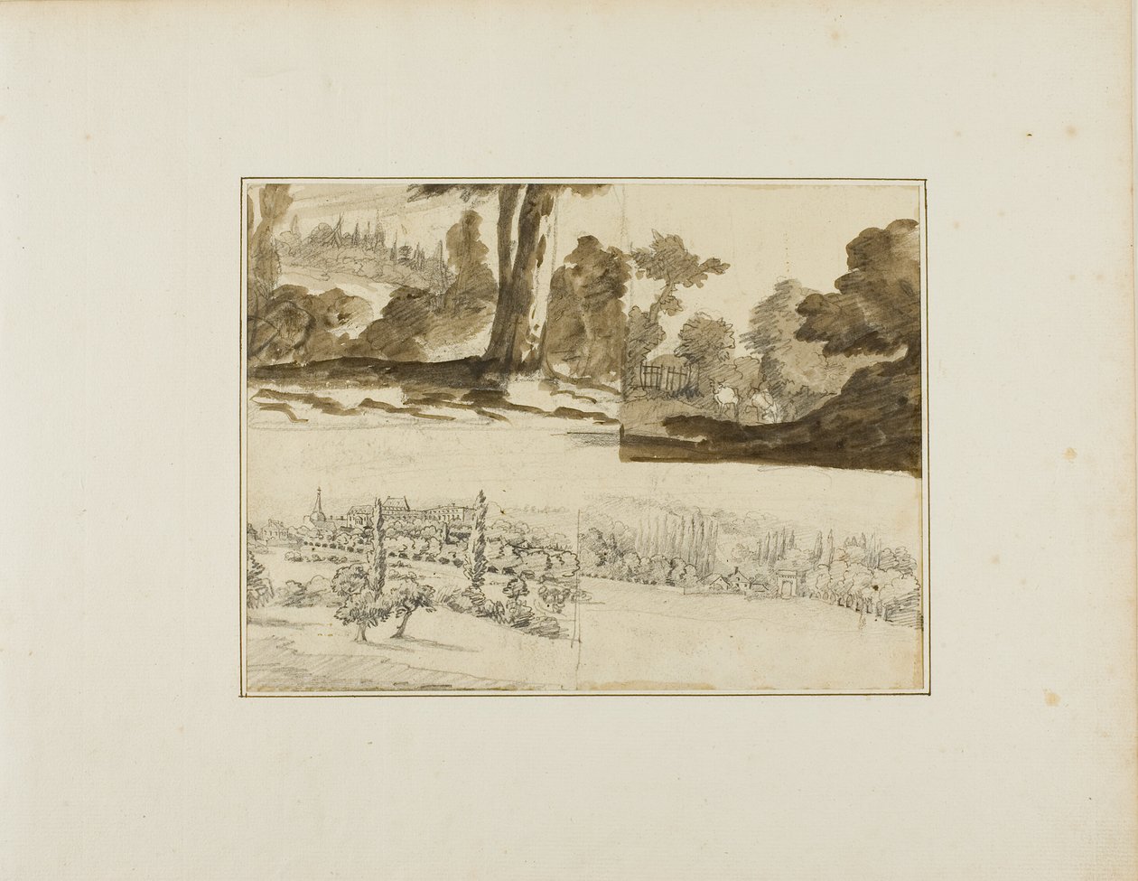 Vier Landschaften von Jean Louis André Théodore Géricault
