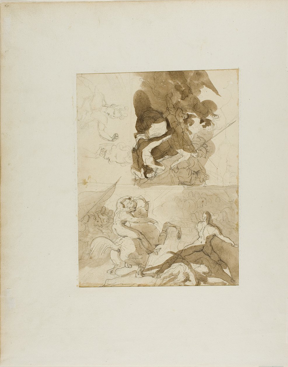 Skizzen für eine Kavallerieschlacht von Jean Louis André Théodore Géricault