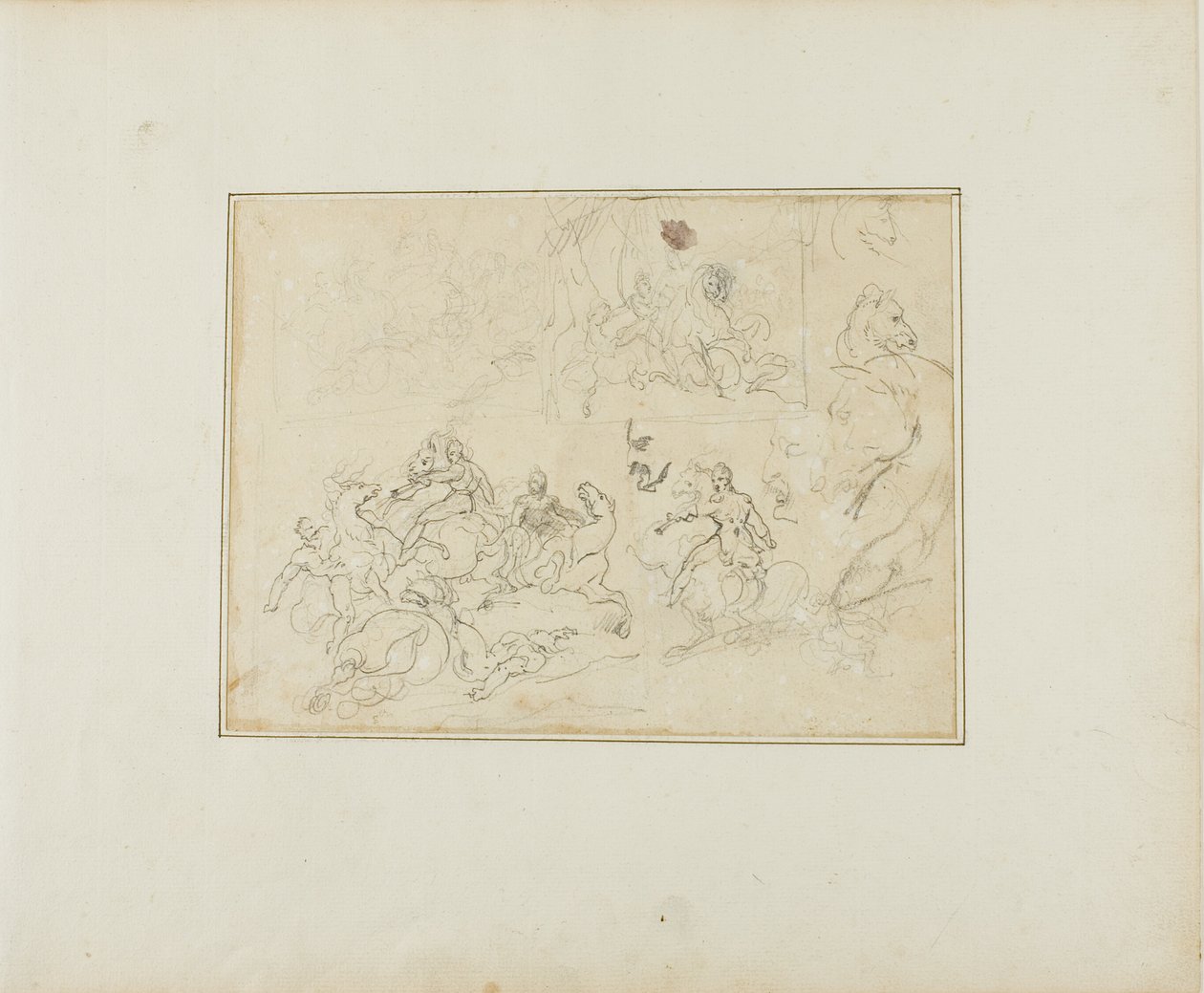Skizzen einer Kavallerieschlacht von Jean Louis André Théodore Géricault