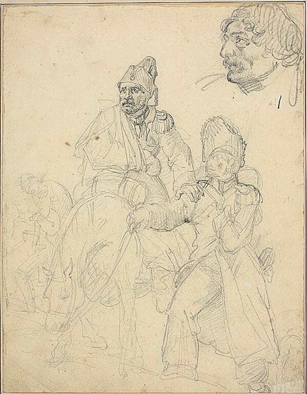 Studie einer Figurengruppe (Detail) von Jean Louis André Théodore Géricault