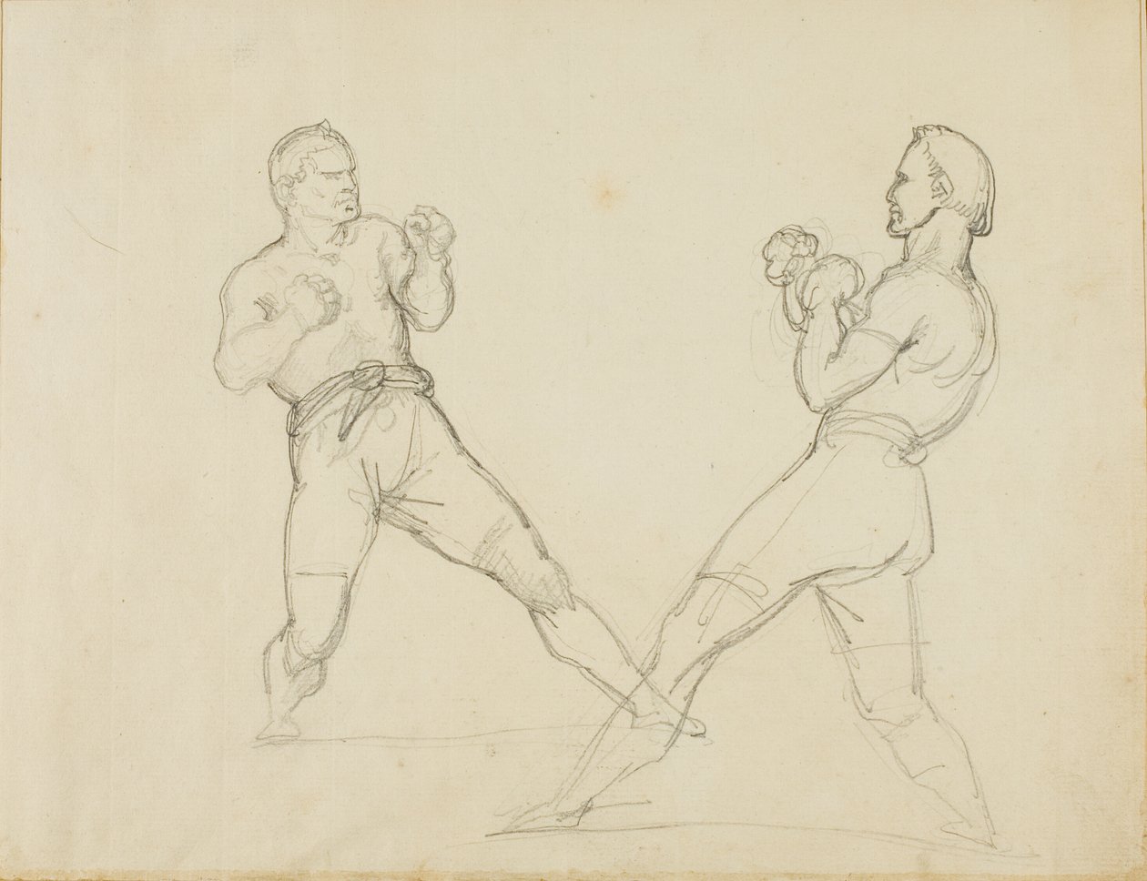Zwei Boxer beim Sparring von Jean Louis André Théodore Géricault