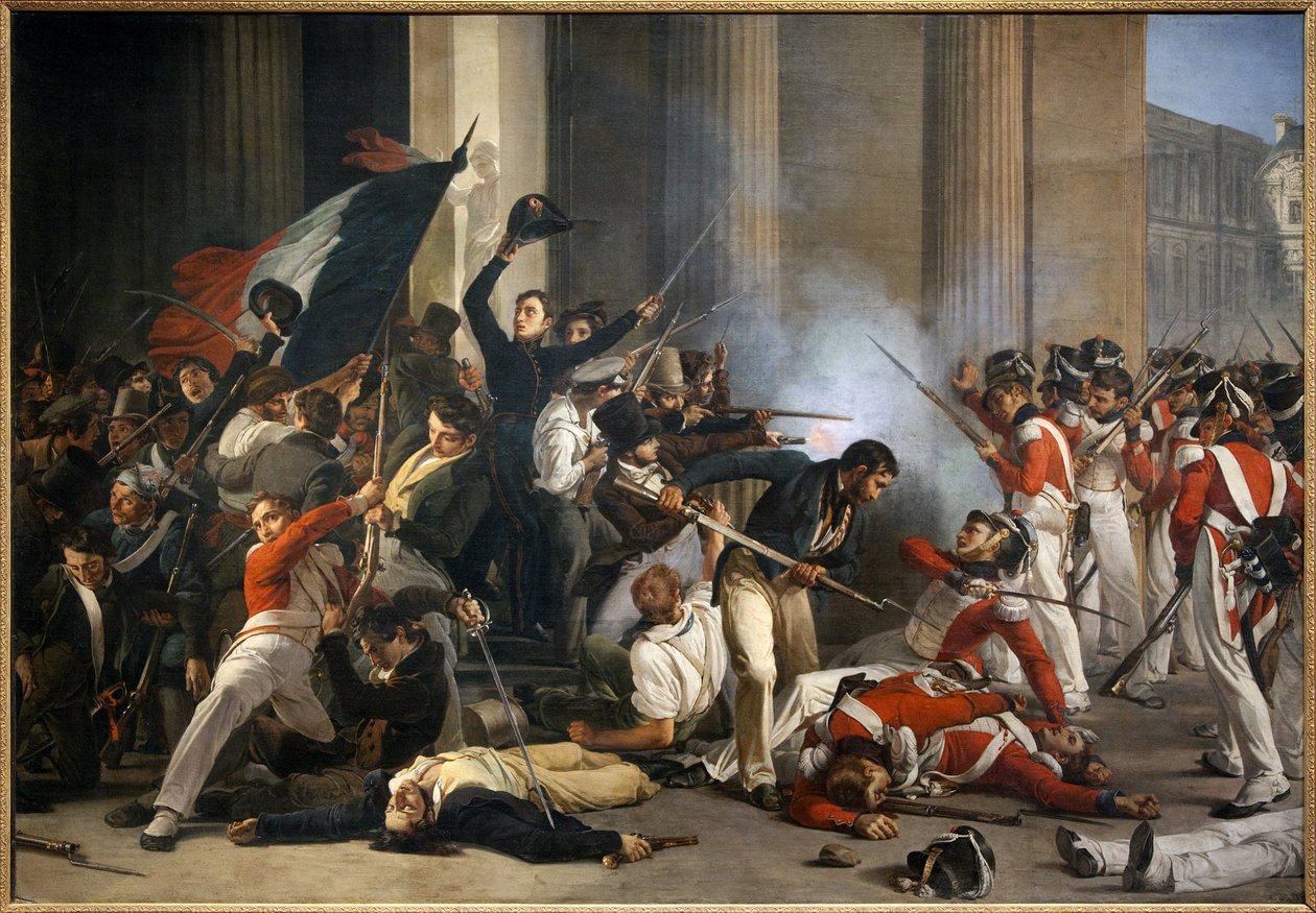 Eroberung des Louvre am 29. Juli von Jean Louis Bezard