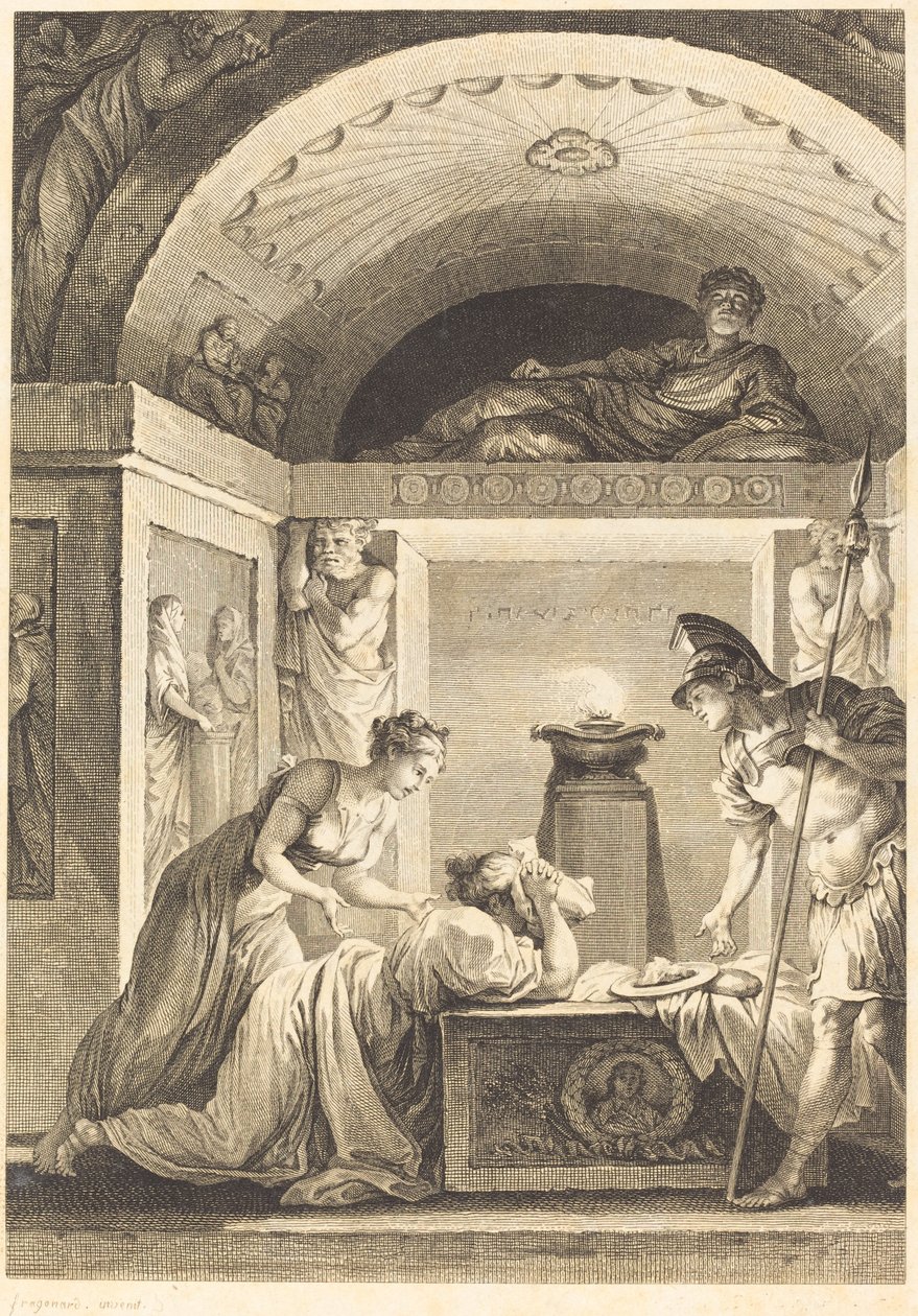 Die Matrone von Ephesus von Jean Louis Delignon and Antoine Jean Duclos after Jean Honoré Fragonard