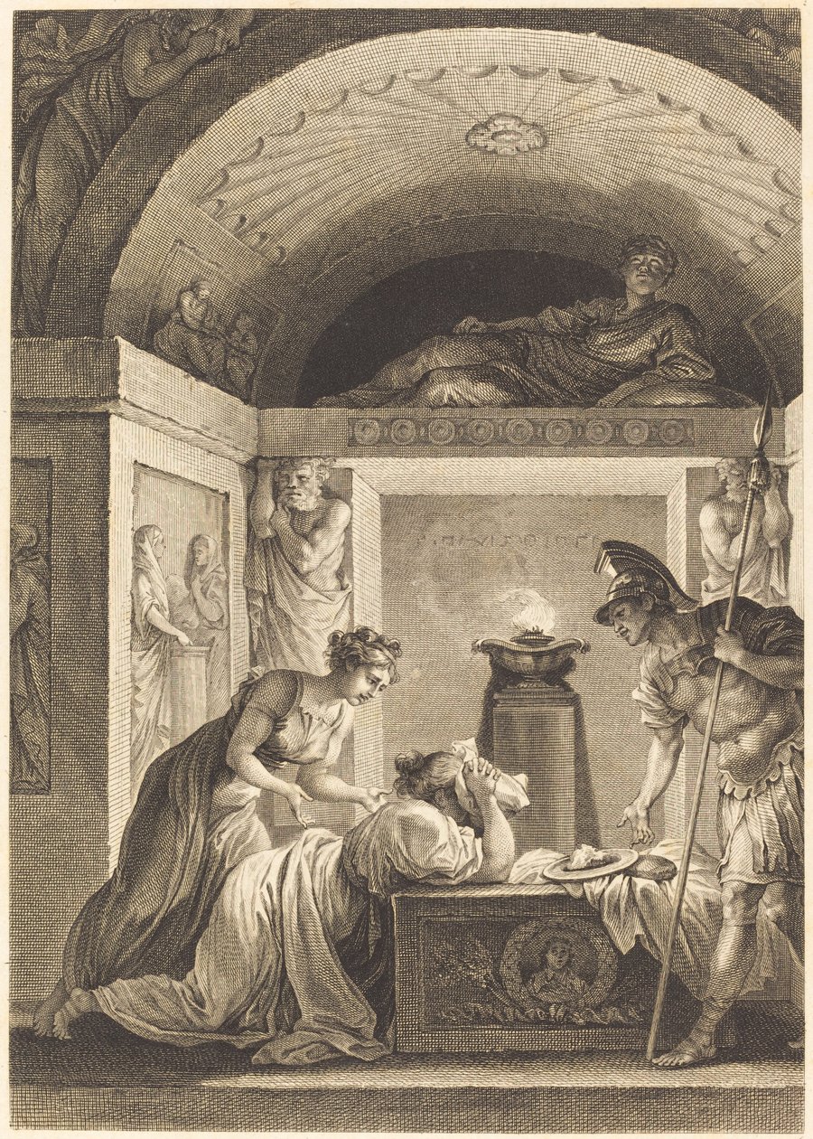 Die Matrone von Ephesus von Jean Louis Delignon and Antoine Jean Duclos after Jean Honoré Fragonard