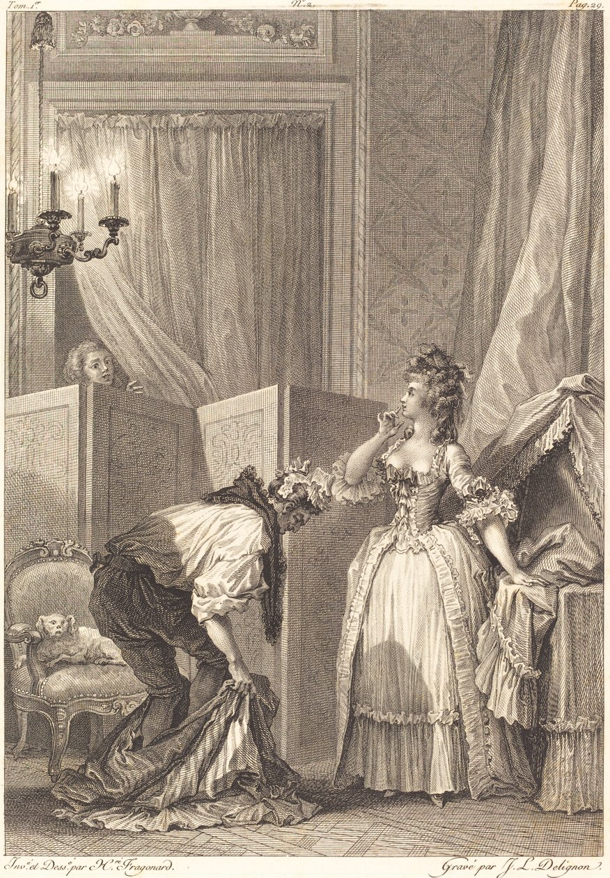 Le cocu battu et content von Jean Louis Delignon and Antoine Jean Duclos after Jean Honoré Fragonard