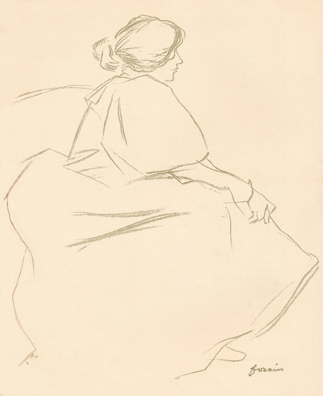 Eine Studie in Kreide, ca. 1872-1898 von Jean Louis Forain