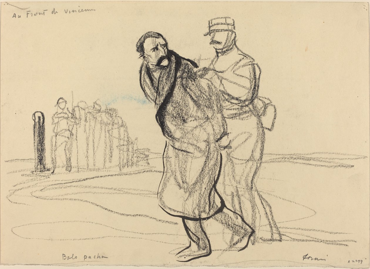 Au Front de Vincennes. Bolo pacha, ca. 1914-1919 von Jean Louis Forain