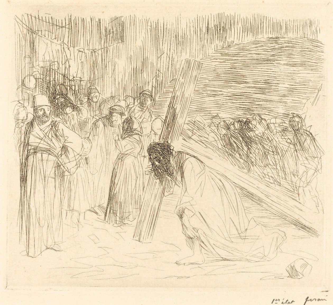 Christus trägt das Kreuz (fünfte Platte) von Jean Louis Forain