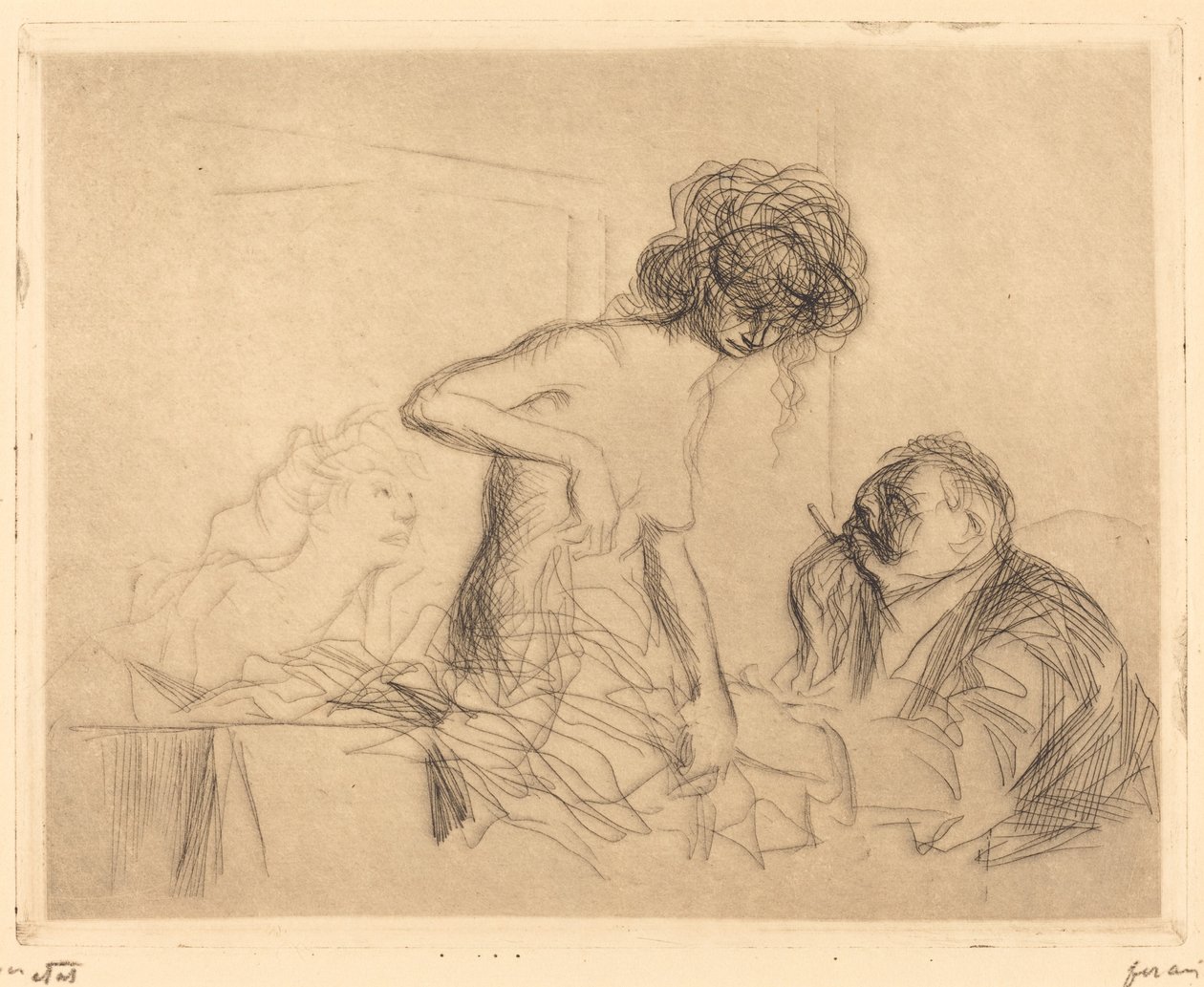 In einem privaten Raum (erste Platte) von Jean Louis Forain
