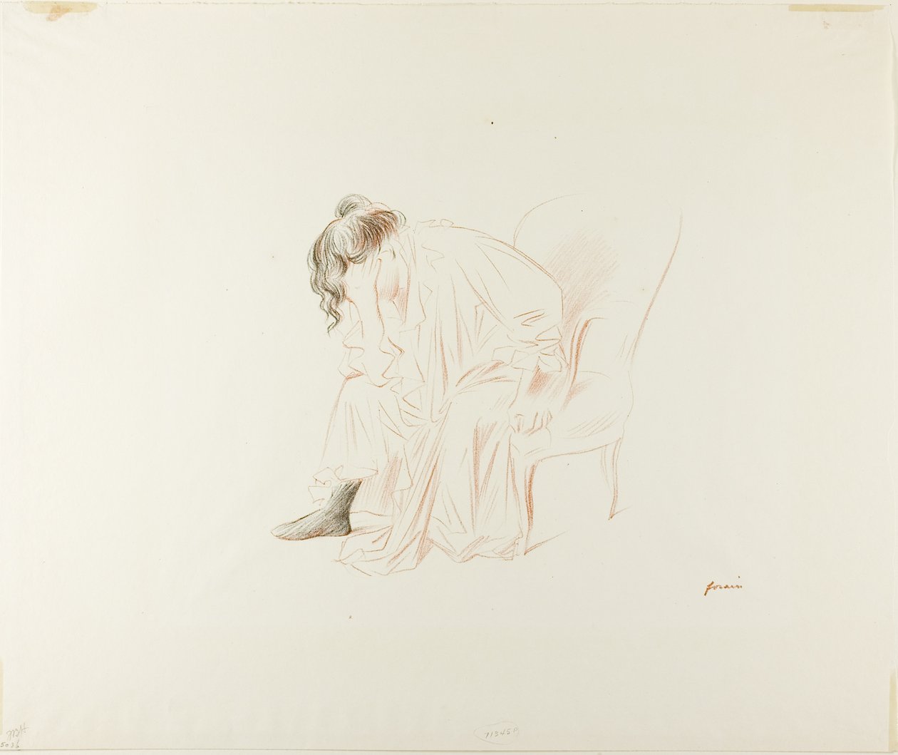 Sitzende Frau, Kopf in der rechten Hand von Jean Louis Forain
