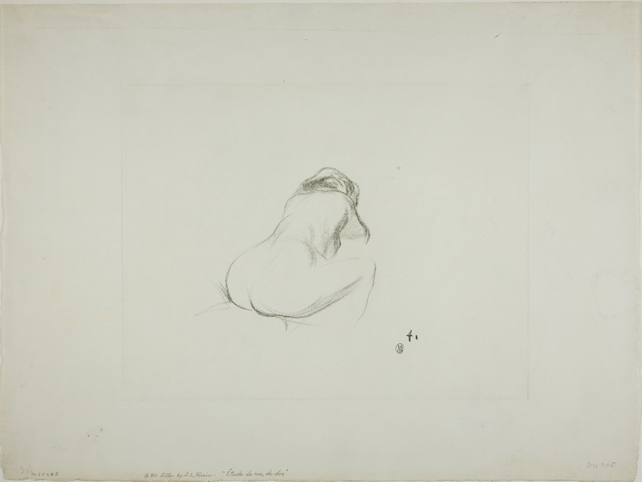Studie einer nackten Frau von hinten von Jean Louis Forain