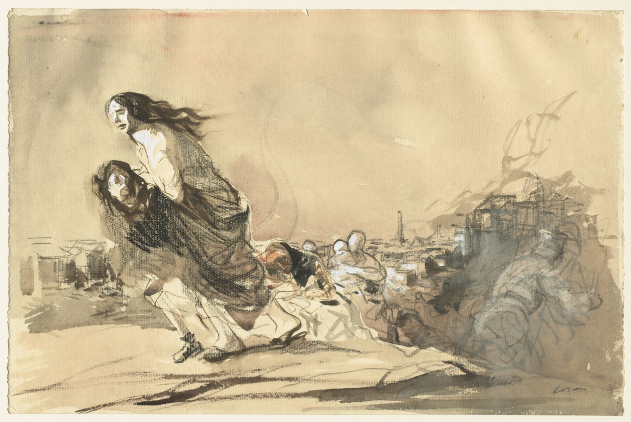 "Die deutschen Truppen erhielten den formellen Befehl, Privateigentum zu schonen" von Jean Louis Forain