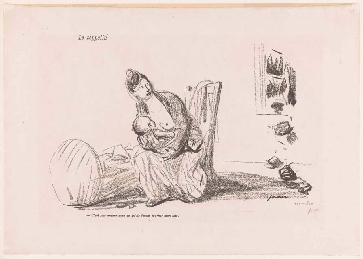 Frau stillt, während die Fenster zerbrechen von Jean Louis Forain