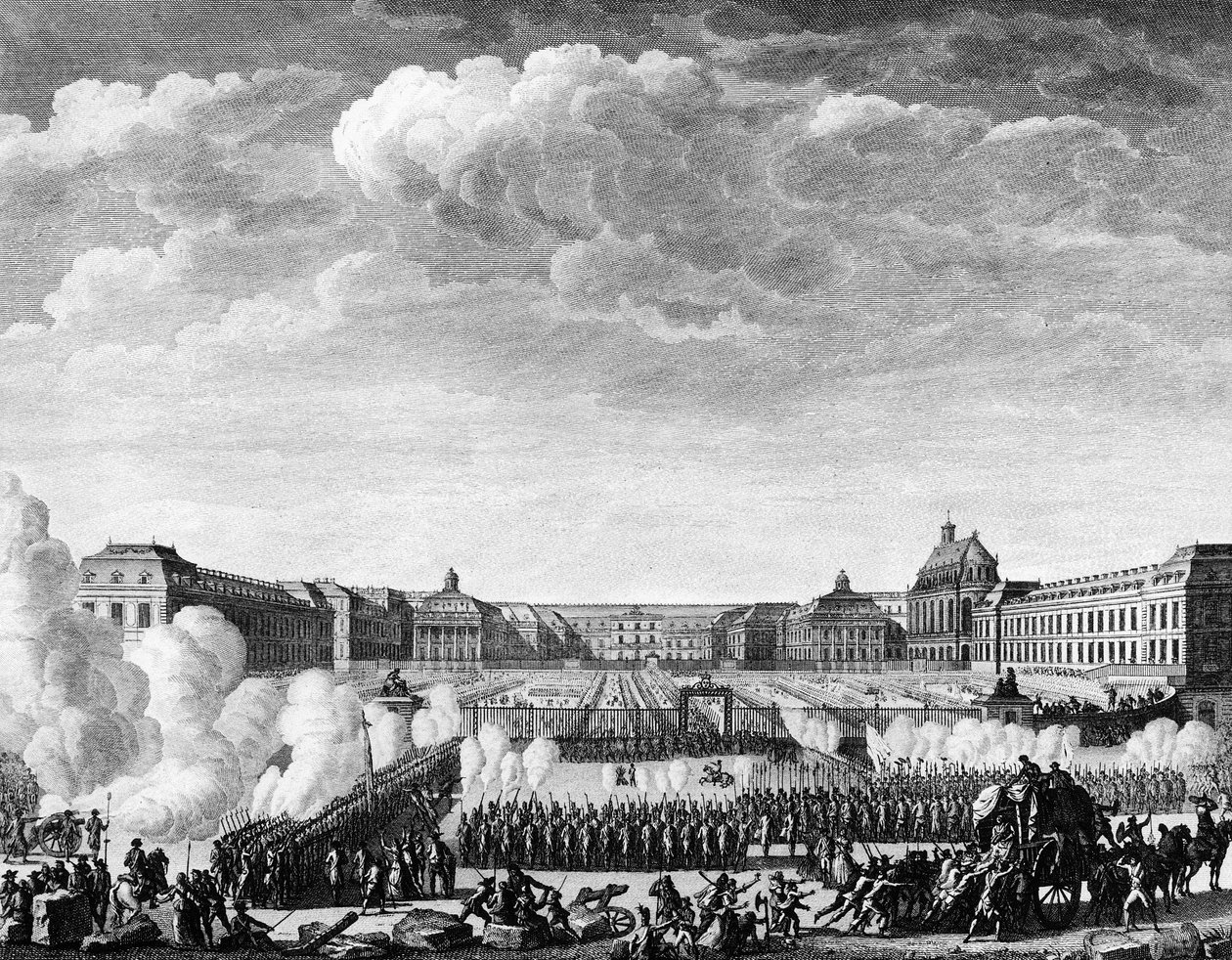Französische Revolution: Der König versprach, am 6. Oktober nach Paris zu kommen von Jean Louis II (after) Prieur