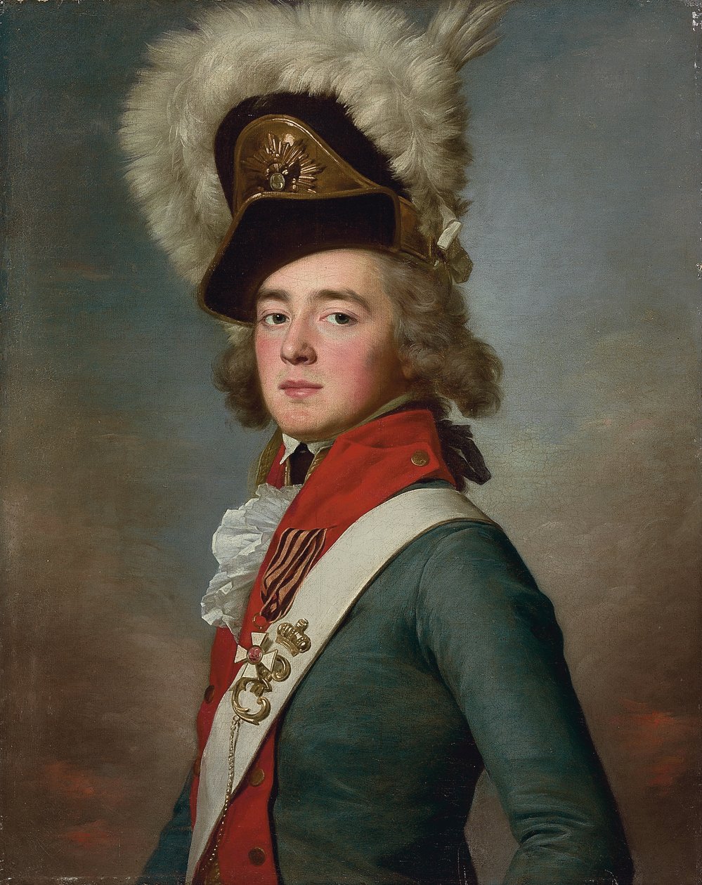 Porträt von Brigadier Valerian Aleksandrovich Zubov von Jean Louis Voille