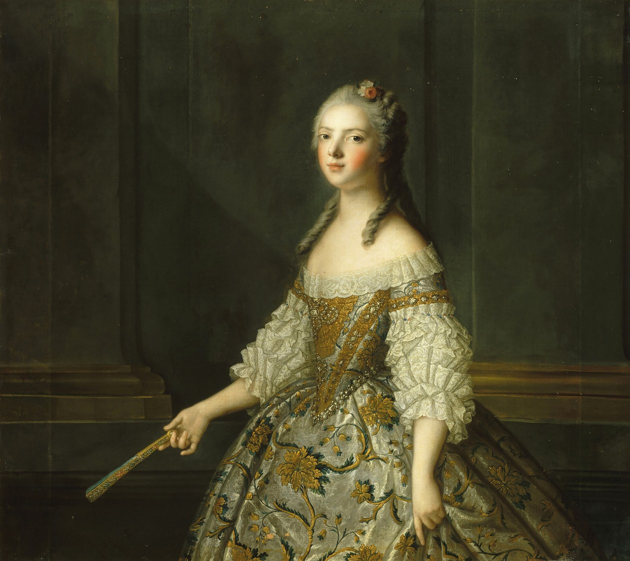 Madame Adélaïde von Frankreich 1732-1800, mit einem Fächer von Jean Marc Nattier
