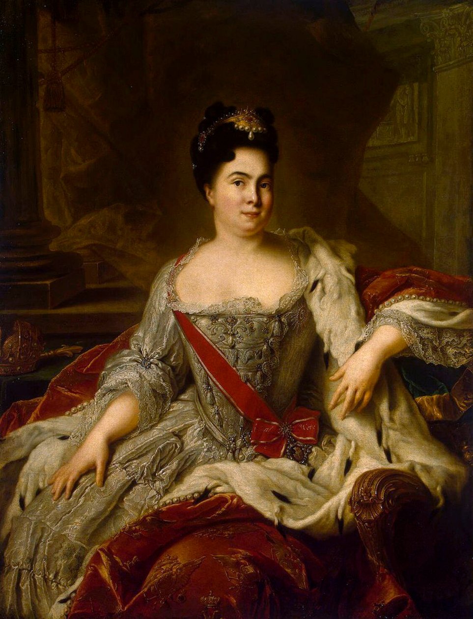 Porträt der Kaiserin Katharina I., 1684-1727, 1717 von Jean Marc Nattier