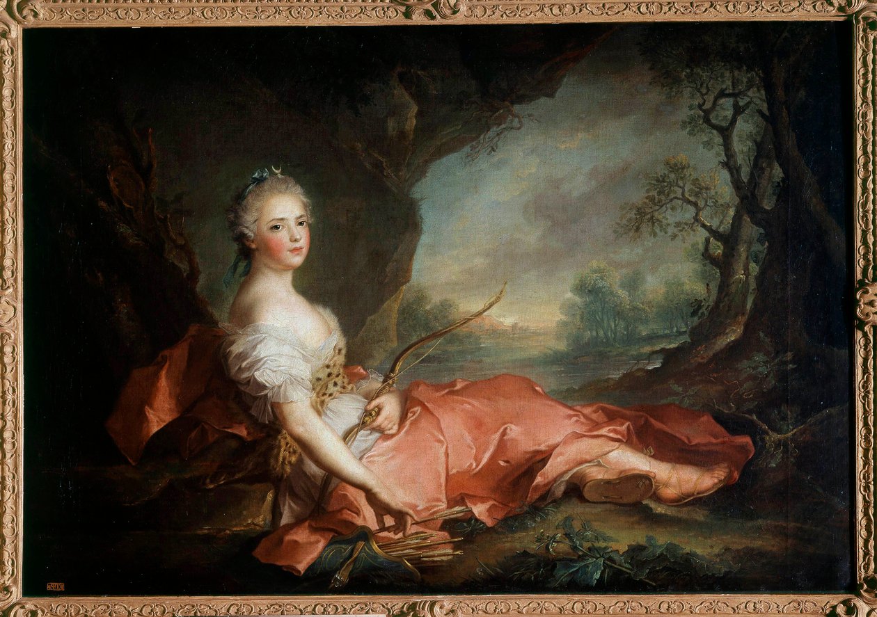 Porträt von Madame Adelaide von Frankreich als Diana, Tochter von Ludwig XV. von Jean Marc Nattier