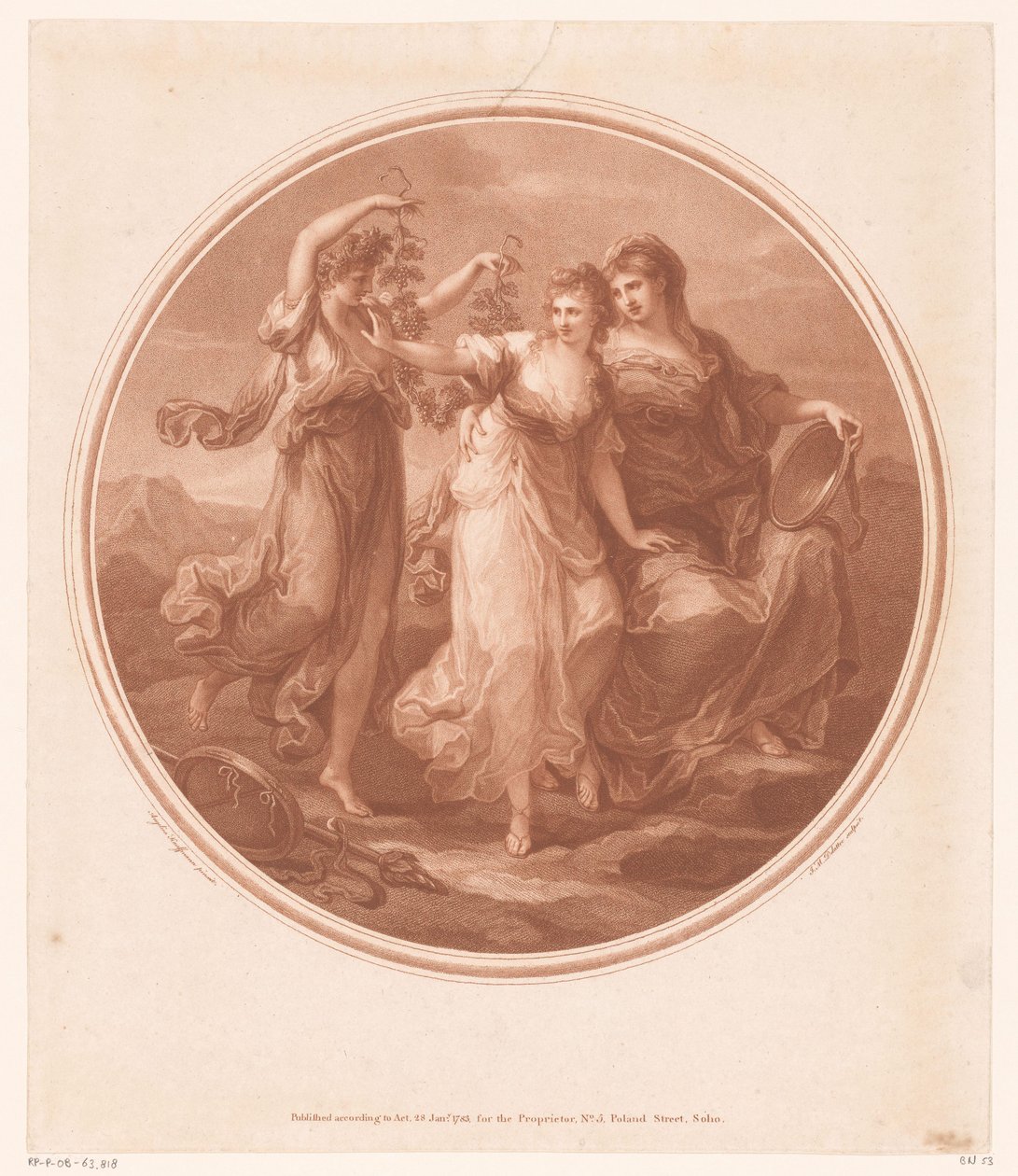 Schönheit (Bellezza) beraten von Vorsicht (Prudentia), weist die Versuchungen der Torheit (Pazzia) ab von Jean Marie Delattre