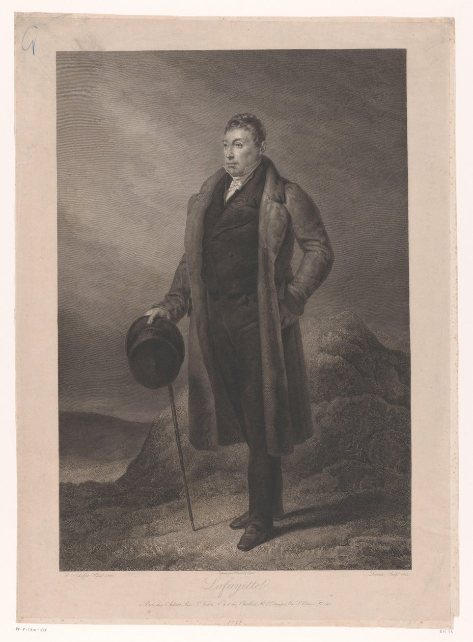 Porträt von Gilbert du Motier, Marquis de La Fayette von Jean Marie Leroux