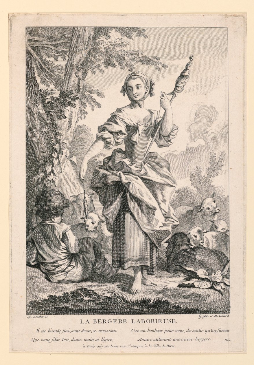 Die fleißige Schäferin von Jean Michel Liotard