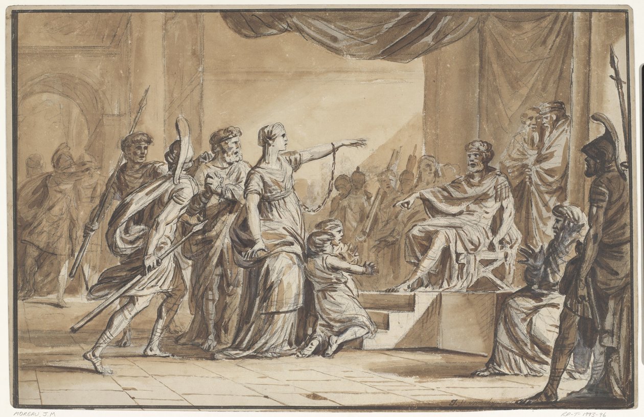 Sabinus und Epponina von Vespasian verurteilt von Jean Michel Moreau