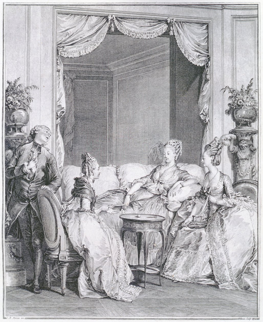 Fürchte dich nicht, mein guter Freund, graviert von I.S. Helman von Jean Michel the Younger Moreau