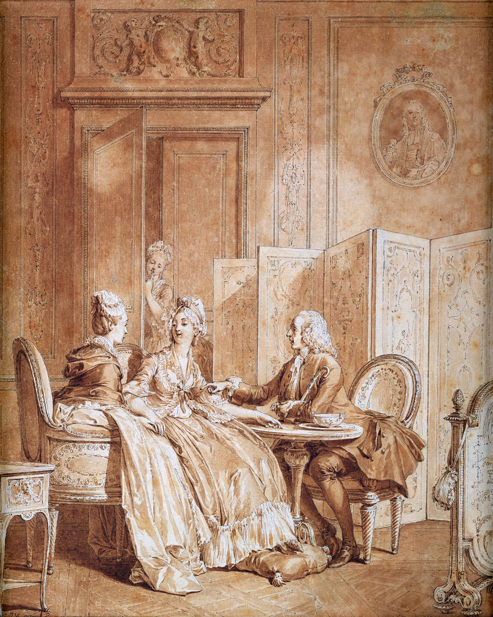 Die Schwangerschaftserklärung von Jean Michel the Younger Moreau