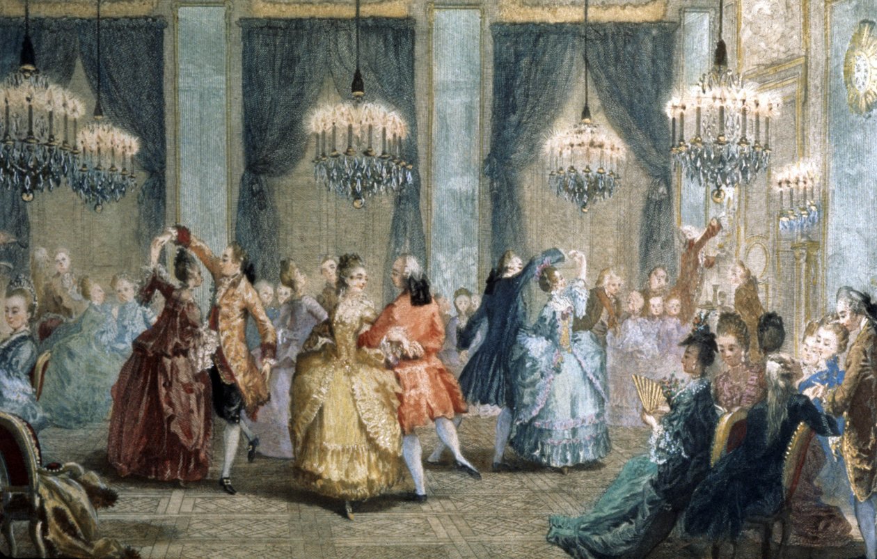 Ball im 18. Jahrhundert von Jean Michel the Younger Moreau