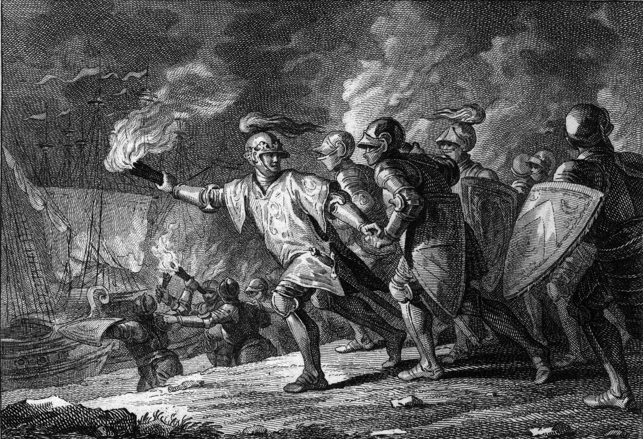 Eroberung des Königreichs England durch Wilhelm den Eroberer von Jean Michel the Younger Moreau