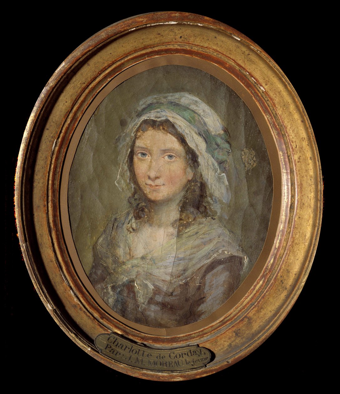 Porträt von Charlotte Corday (1768-1793) Gemälde von Moreau Le Jeune (1741-1814) 1793. von Jean Michel the Younger Moreau