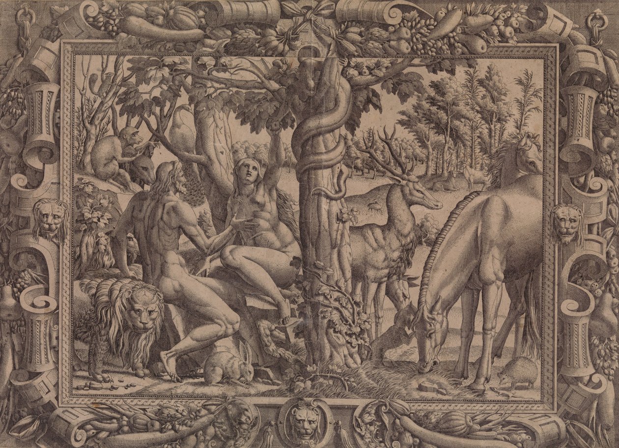 Die Versuchung von Eva, 1535-55 von Jean Mignon