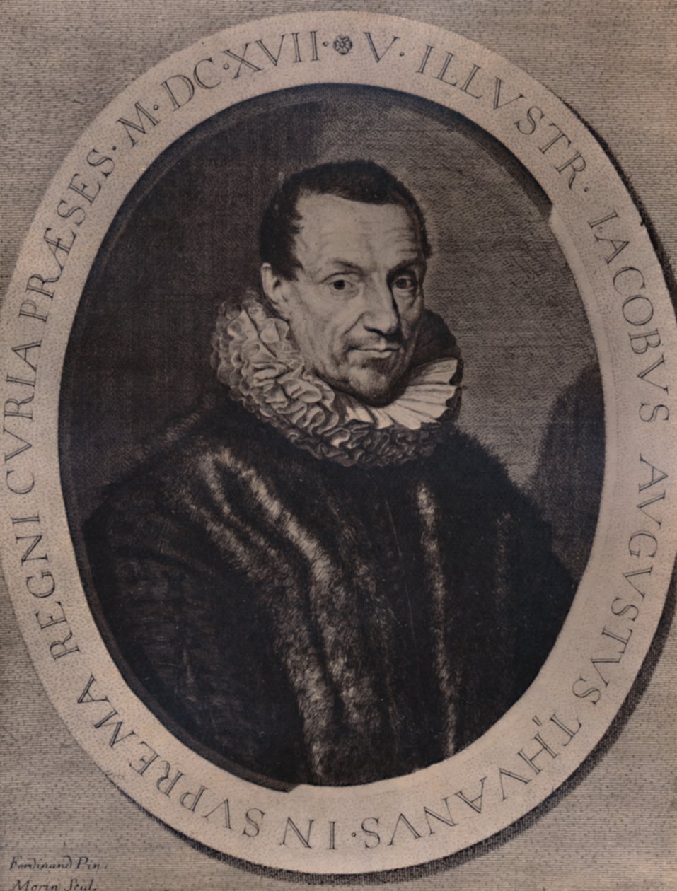 Jacques Auguste de Thou, französischer Historiker und Buchsammler, 17. Jahrhundert 1894 von Jean Morin