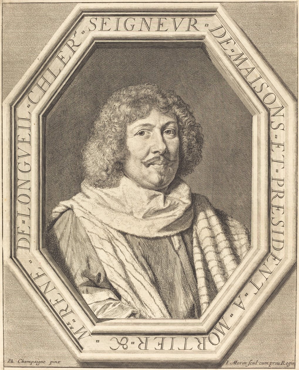 Rene de Longueil, Marquis de Maisons von Jean Morin after Philippe de Champaigne