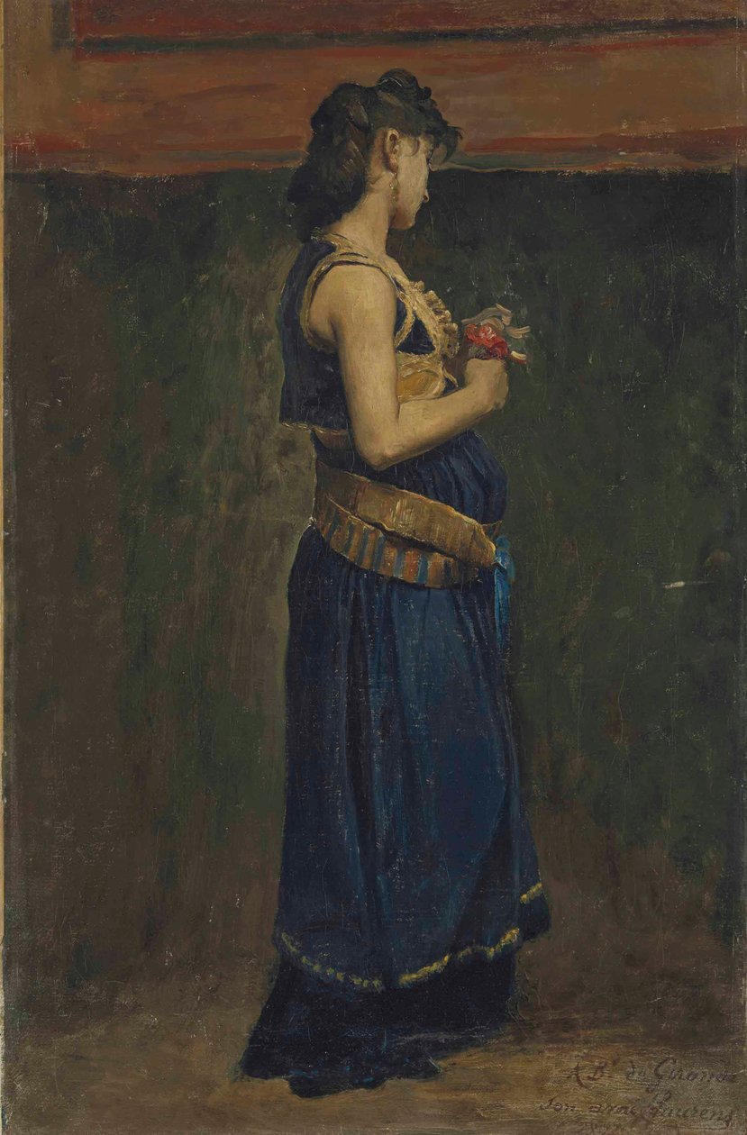 Jean-Paul Laurens - Studie einer merowingischen Frau in voller Länge von Jean Paul Laurens