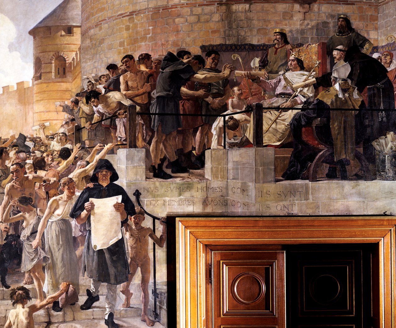 Ludwig VI. von Frankreich gewährt den Bürgern von Paris ihre erste Charta, 12. Jahrhundert, ca. 1858-1921 von Jean Paul Laurens