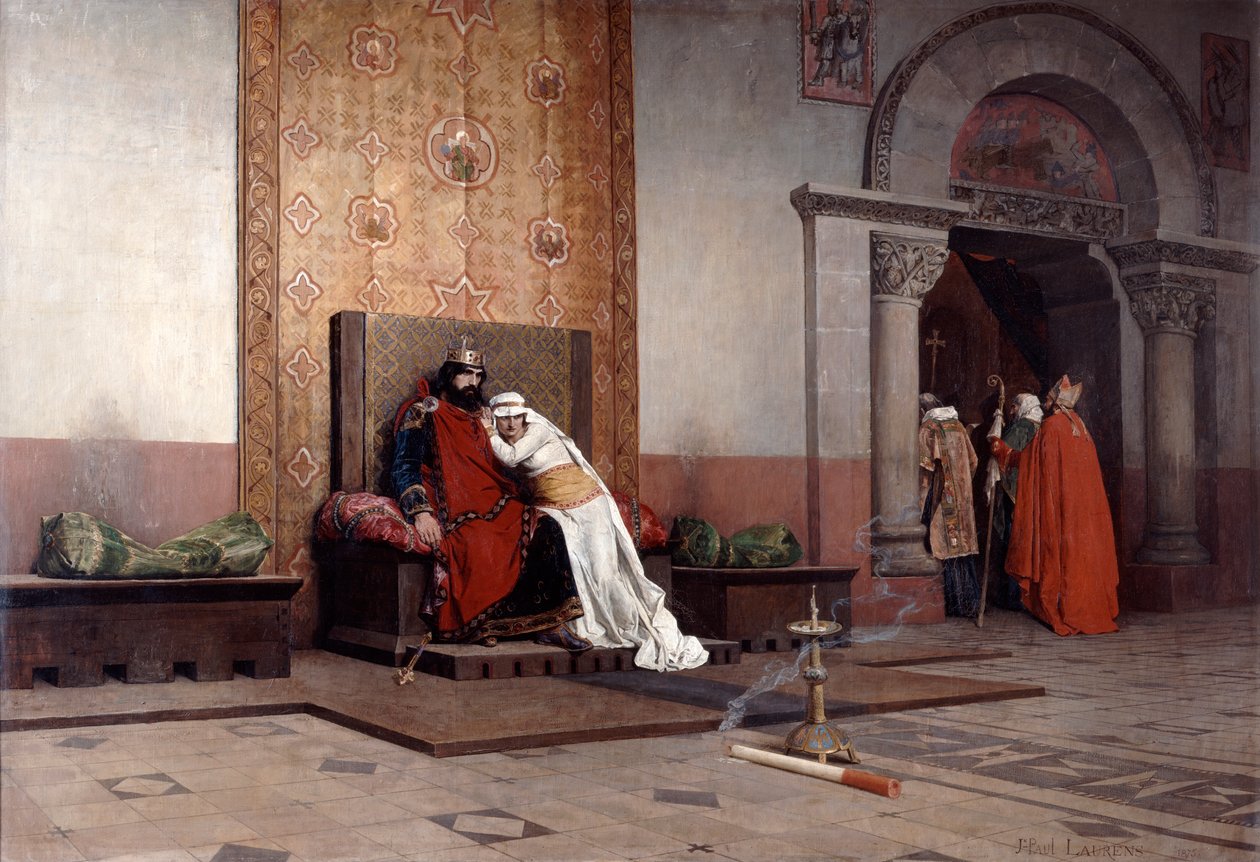 Die Exkommunikation von Robert dem Frommen, 1875 von Jean Paul Laurens