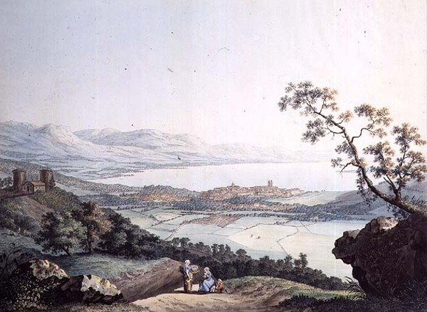 Blick auf Genf von Saconex in Savoyen, graviert von Jean Philippe Linck II (1770-1812) und Jacob Philippe Hackert (1737-1807) von Jean Philippe II (after) Linck