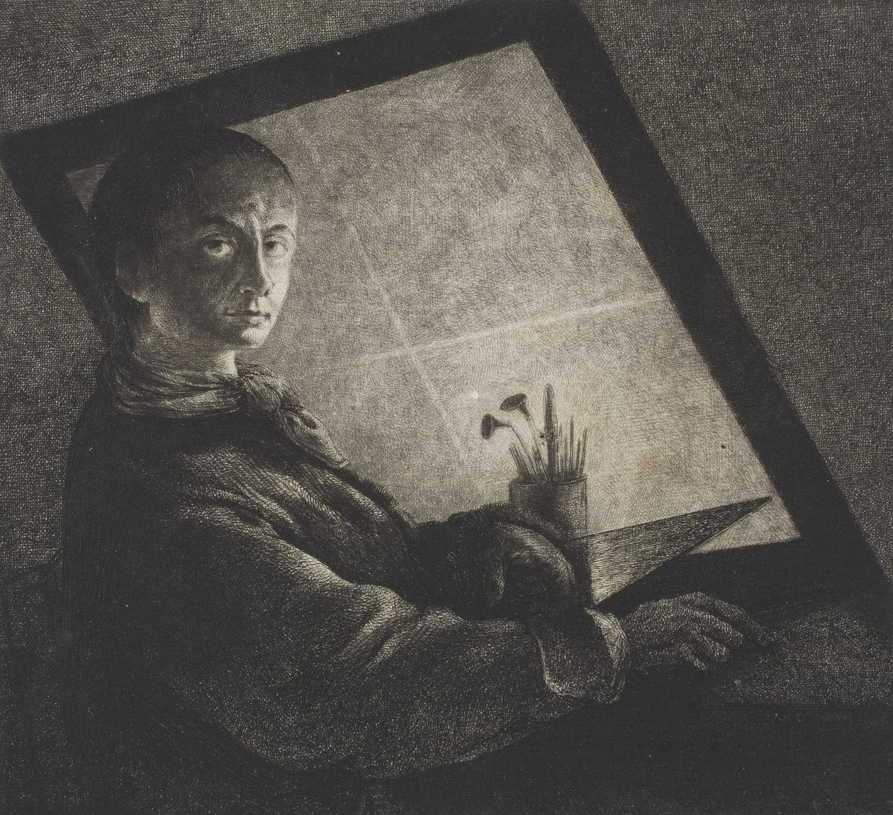 Selbstporträt von Jean Pierre Norblin de La Gourdaine