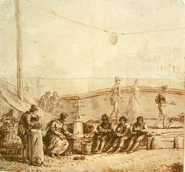 Der Kaffeverkäufer auf der Pont-Neuf, 1819 von Jean Pierre Norblin de La Gourdaine