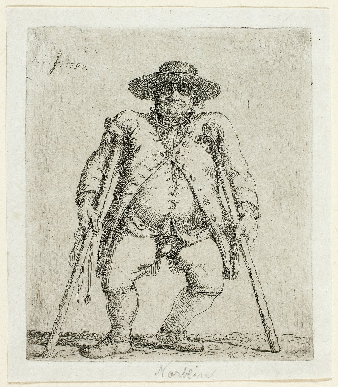 Bettler von Jean Pierre Norblin de La Gourdaine