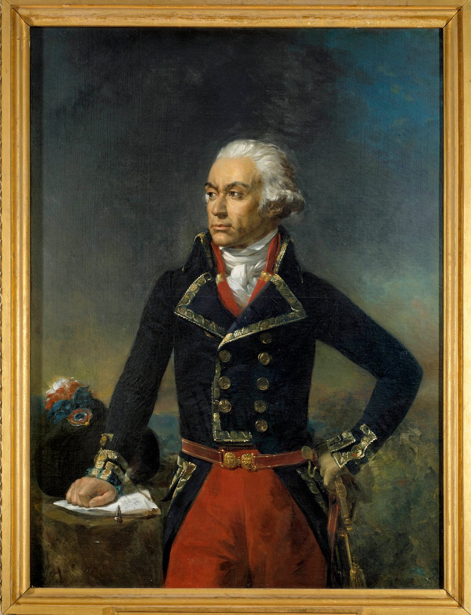 Porträt von Charles Francois Dumouriez, General in Chief der Nordarmee 1792 (1739-1823). Gemälde von Jean-Sebastien Rouillard (1789-1852). 1835 von Jean Sebastien Rouillard