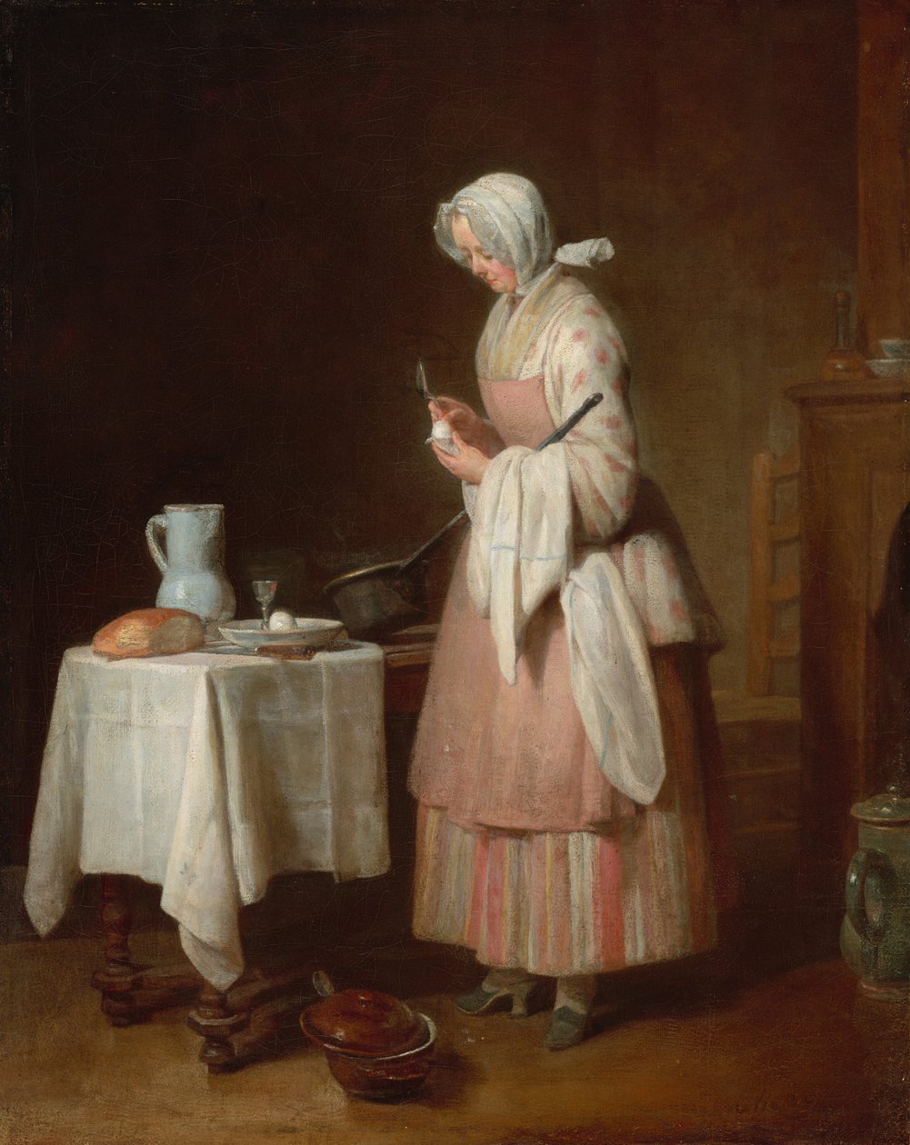 Die aufmerksame Krankenschwester von Jean-Baptiste Simeon Chardin