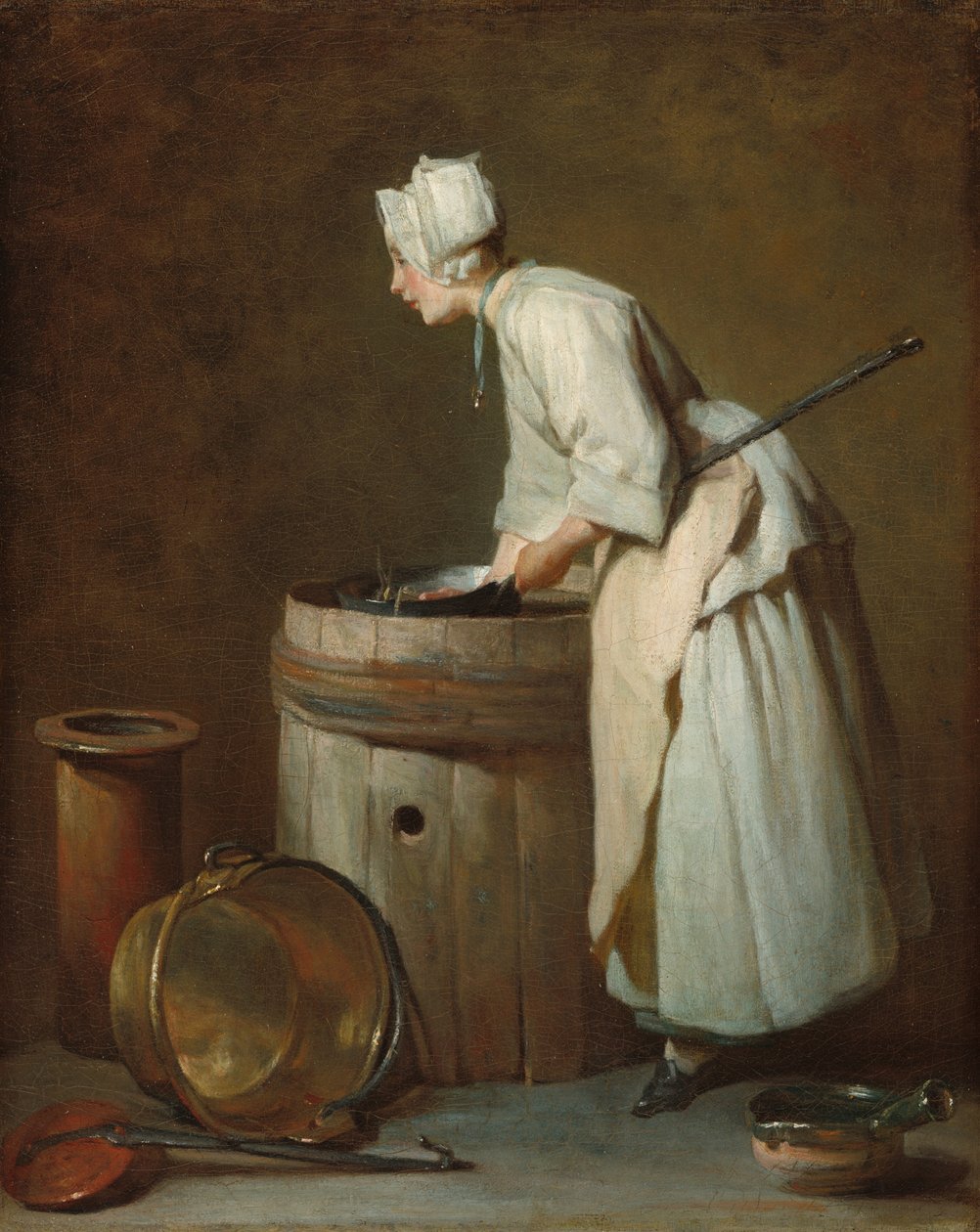 Die Küchenmagd, ca. 1738 von Jean Baptiste Simeon Chardin