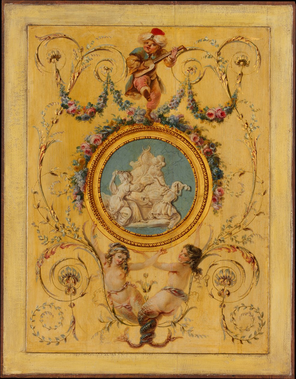 Türpaneel aus dem Cabinet Turc des Comte d
